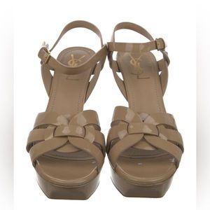 Saint Laurent Tribute woven sandals 8.5